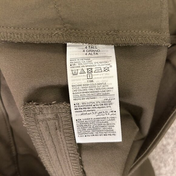 Old Navy Womens Pixie Skinny Ankle Pants Size 4 Tall Green High Rise Stretch NWT - Picture 15 of 16